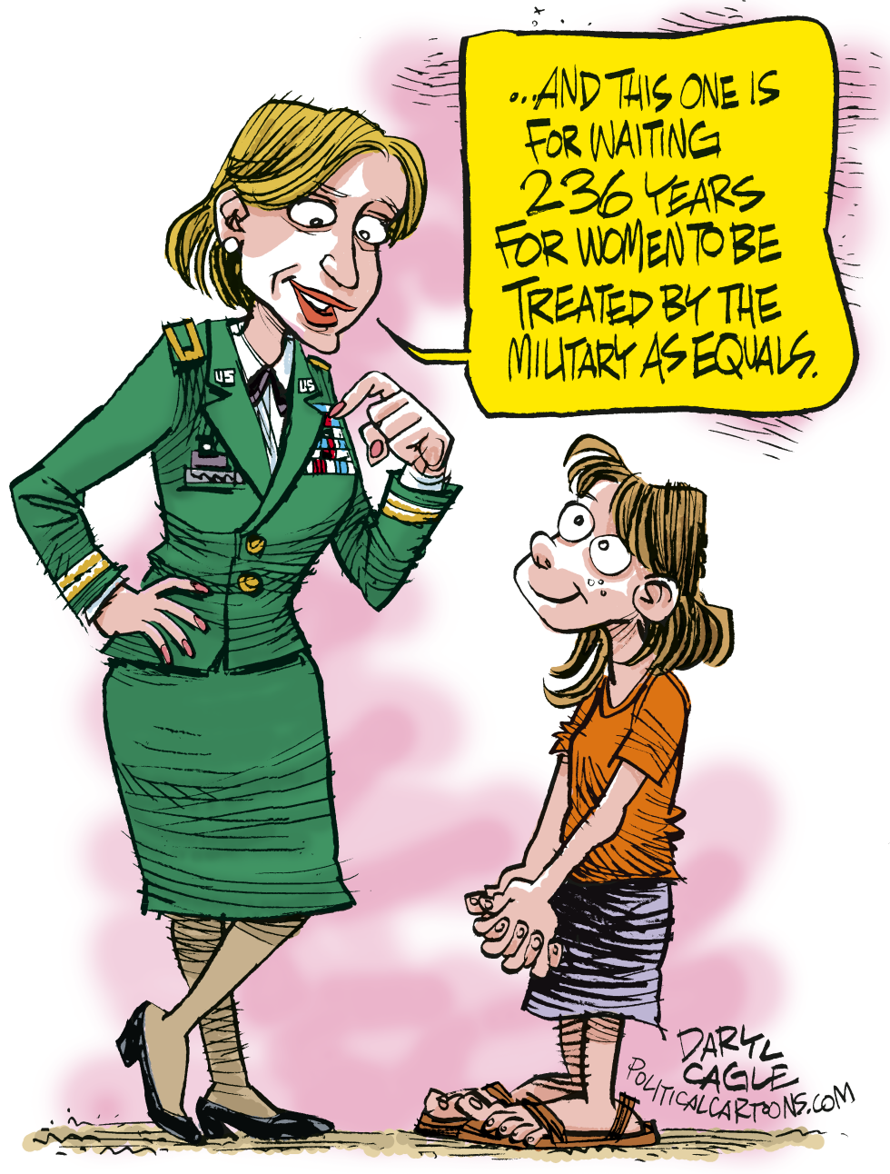 WOMEN IN COMBAT  by Daryl Cagle