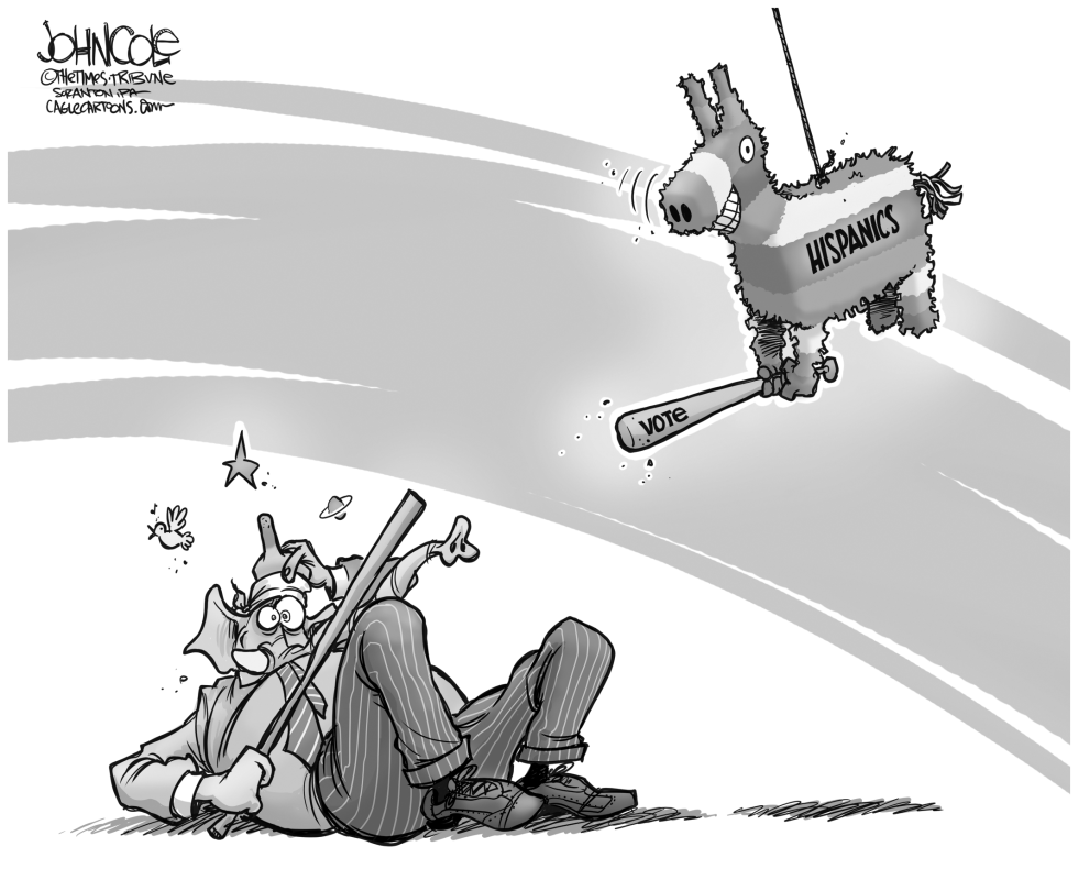 GOP AND THE PIñATA BW by John Cole