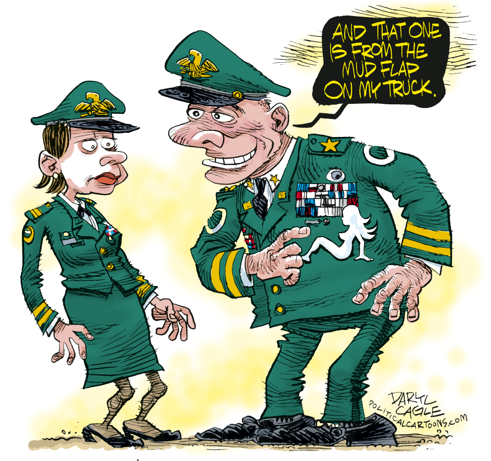 MILITARY SEXUAL HARRASMENT  by Daryl Cagle