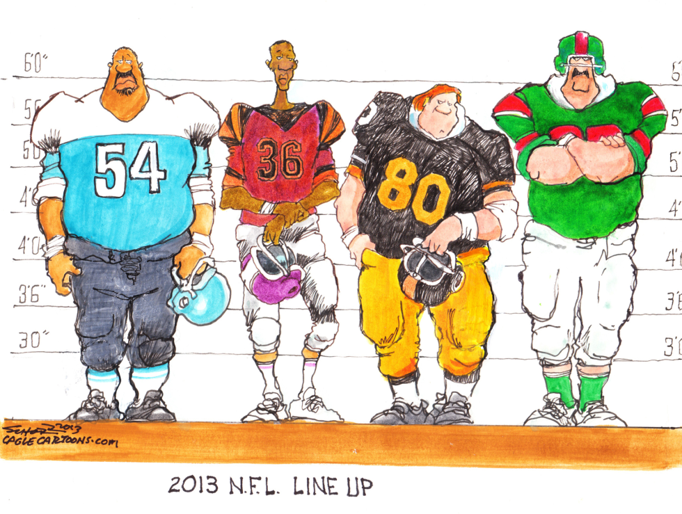 NFL LINE UP by Bill Schorr