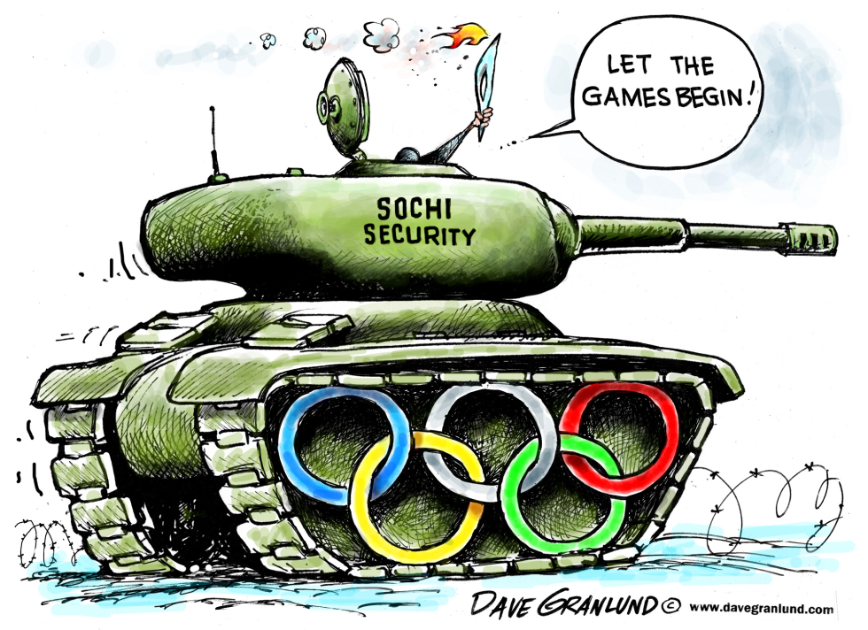OLYMPIC TORCH 2014 by Dave Granlund