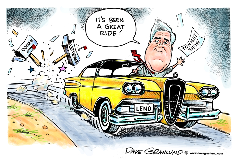 LENO EXITS TONIGHT SHOW by Dave Granlund