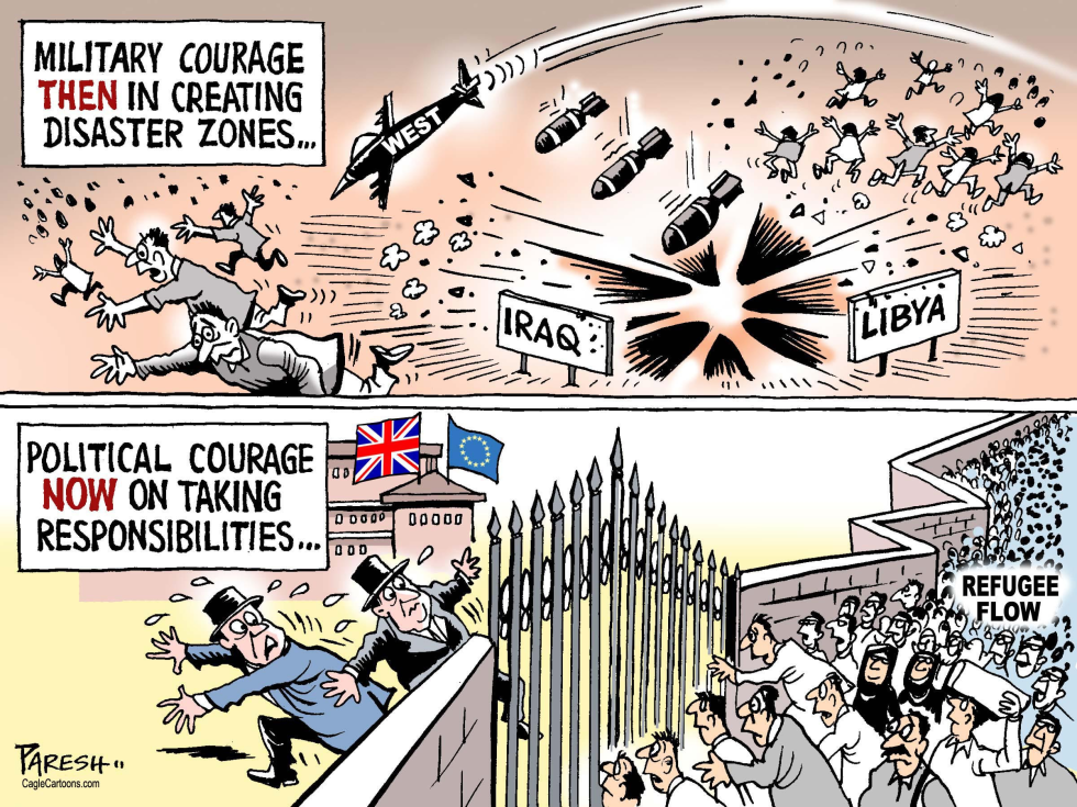 WEST AND REFUGEE FLOW by Paresh Nath