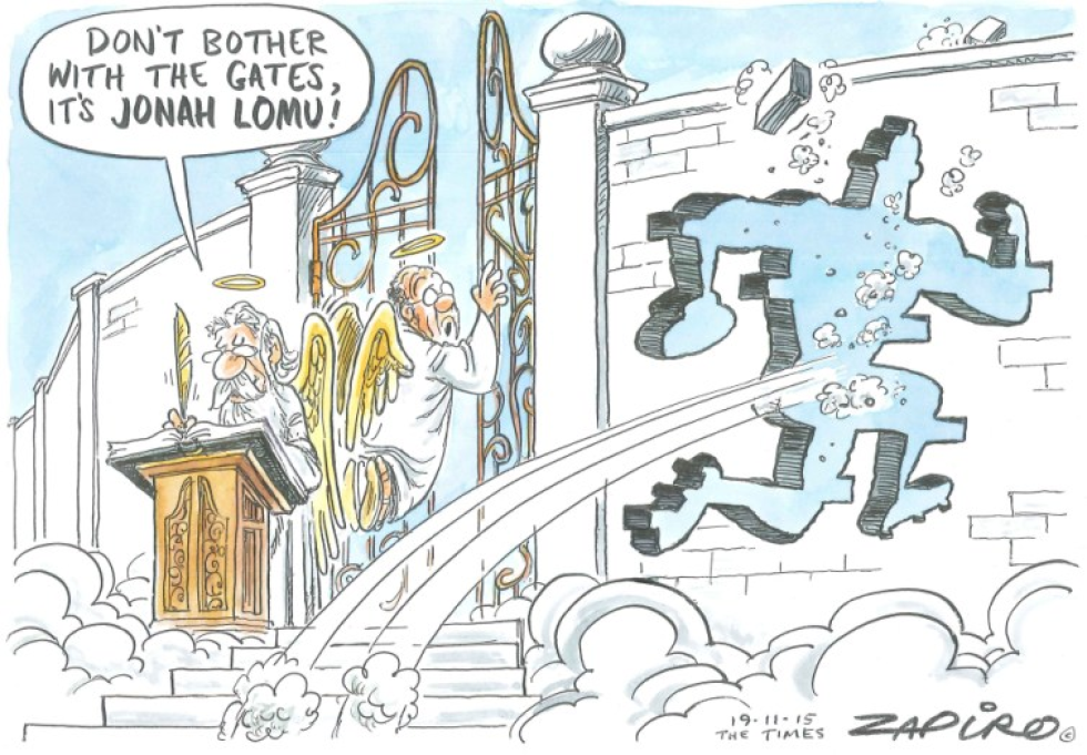 JONAH LOMU by Zapiro