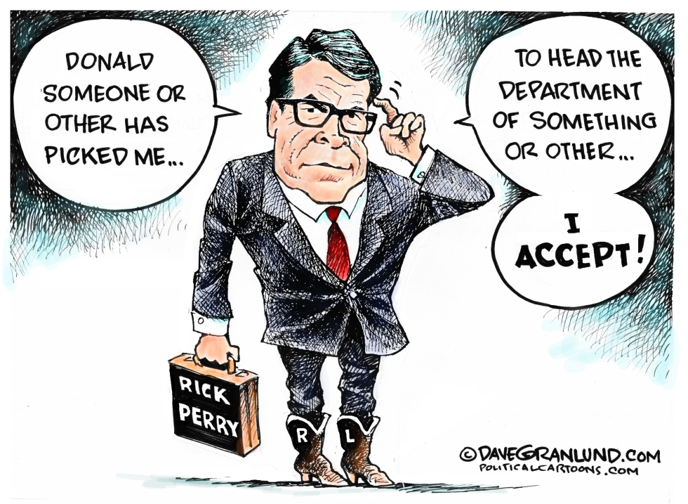 RICK PERRY ENERGY DEPT PICK  by Dave Granlund