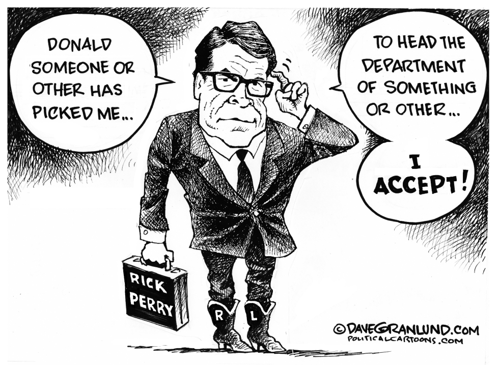 RICK PERRY ENERGY DEPT PICK by Dave Granlund