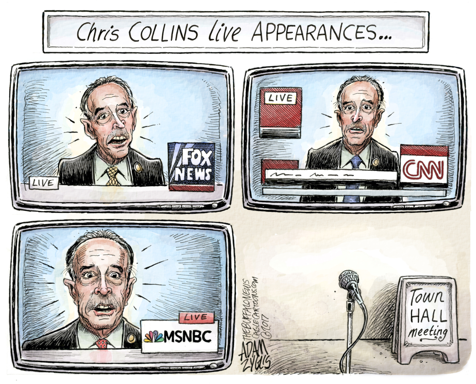 CHRIS COLLINS TOWN HALL  by Adam Zyglis