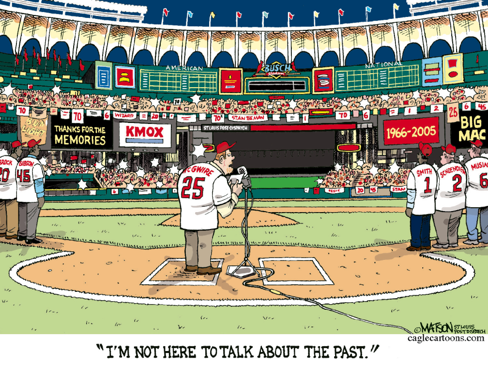 -MARK MCGWIRE APPEARS AT BUSCH STADIUM FAREWELL by R.J. Matson