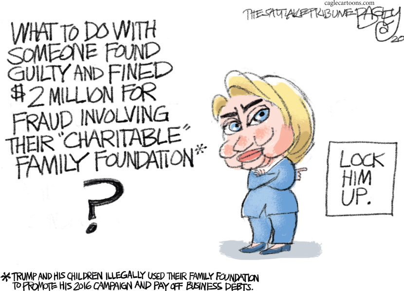 Clinton Foundation by Pat Bagley
