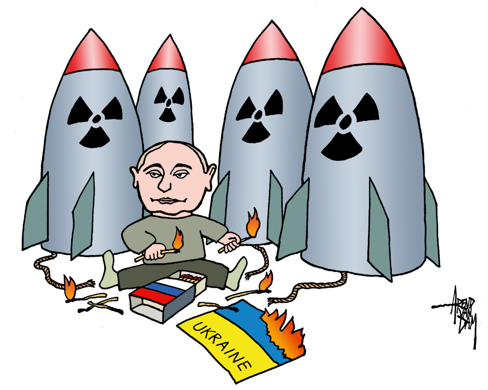PUTIN PLAYING WITH FIRE by Arend van Dam