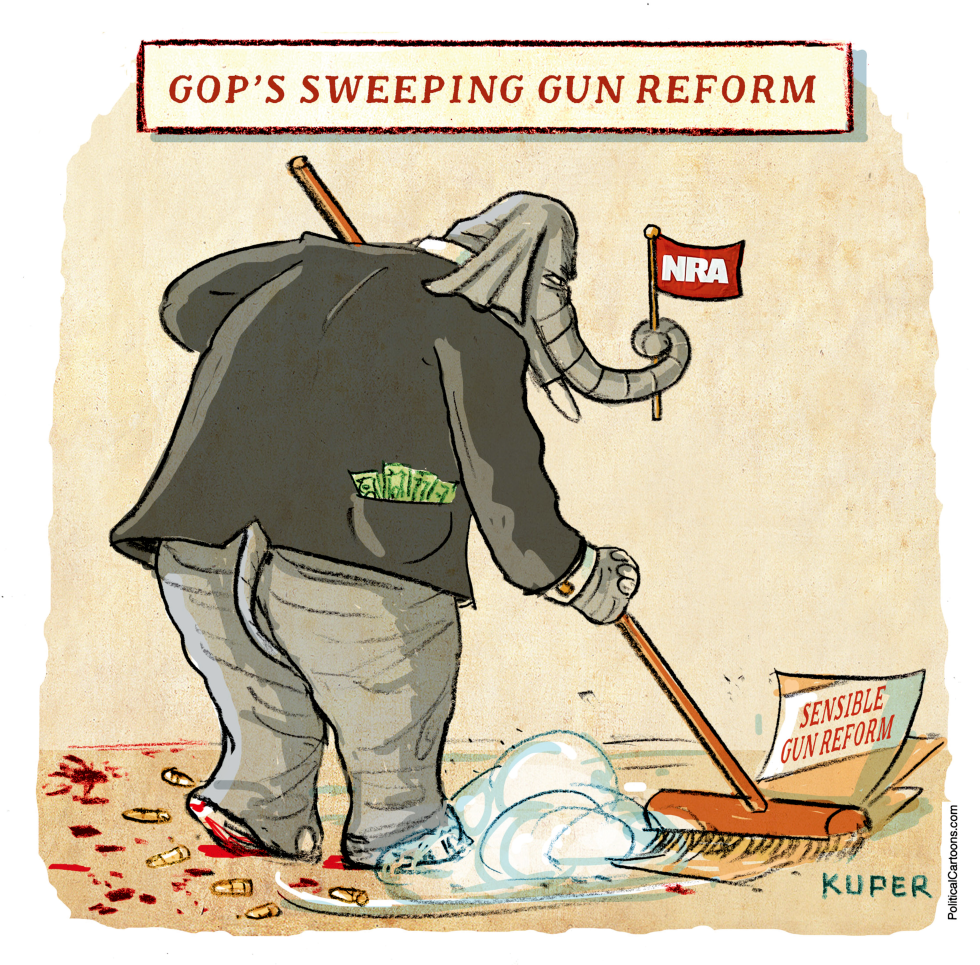 GOP'S SWEEPING GUN REFORM by Peter Kuper