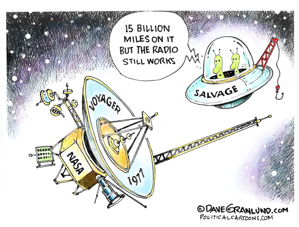 VOYAGER 1 SINCE 1977 by Dave Granlund