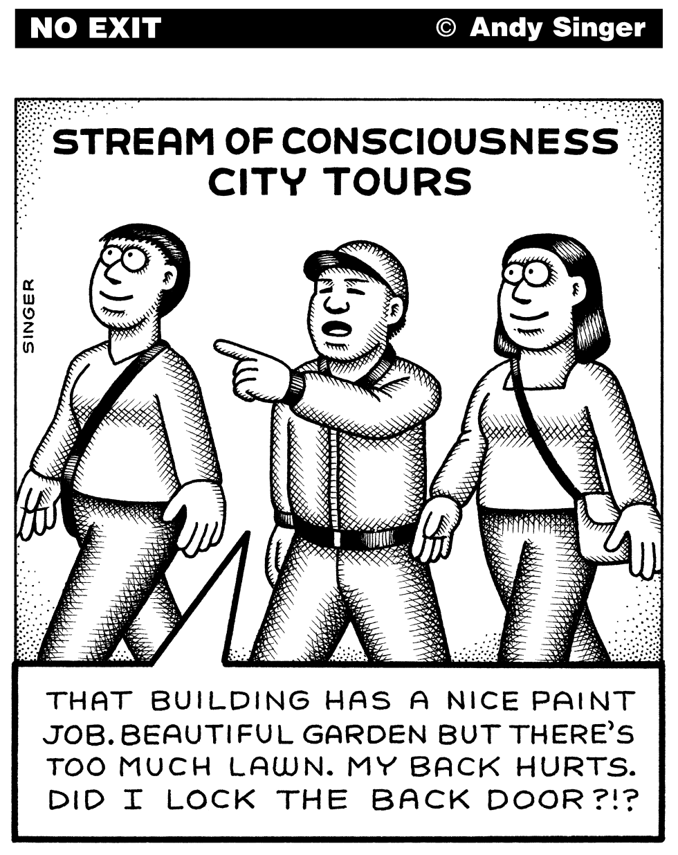 STREAM OF CONSCIOUSNESS CITY TOURS by Andy Singer