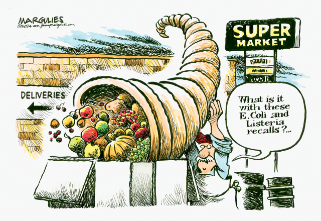 Food recalls by Jimmy Margulies, Politicalcartoons.com