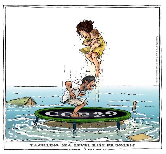 tackling sea level rise with trampoline by Joep Bertrams, The Netherlands