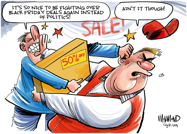 Black Friday Sales by Dave Whamond, Canada, PoliticalCartoons.com