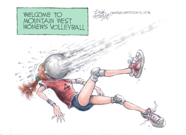 Men Destroying Women's Sports by Dick Wright, PoliticalCartoons.com