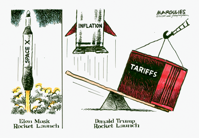 Trump Tariffs and Inflation by Jimmy Margulies, Politicalcartoons.com