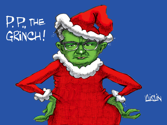 P.P. The Grinch by Terry Mosher, The Montreal Gazette