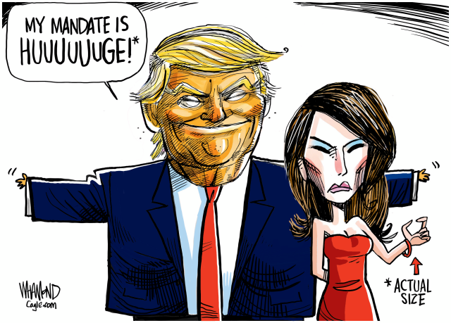 The Trump Mandate by Dave Whamond, Canada, PoliticalCartoons.com