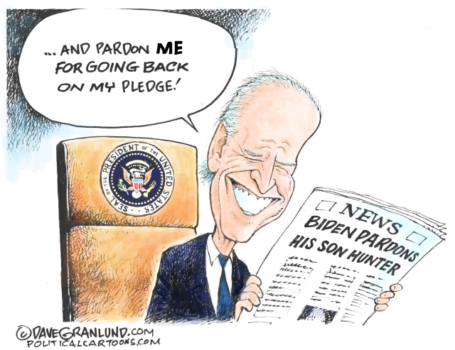 Biden pardons his son Hunter by Dave Granlund, PoliticalCartoons.com