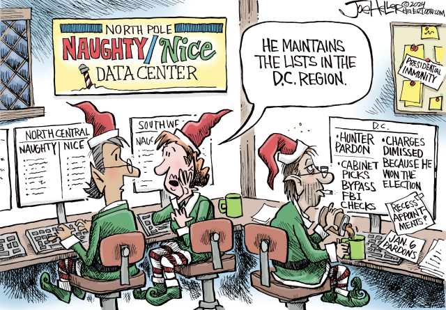 Naughty Nice by Joe Heller, PoliticalCartoons.com