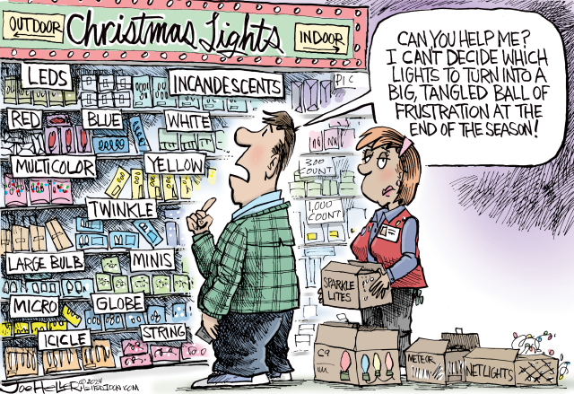 Christmas Lights by Joe Heller, PoliticalCartoons.com