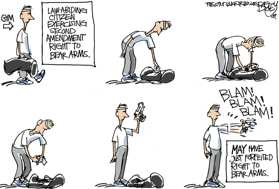 GYM SHOOTER by Pat Bagley