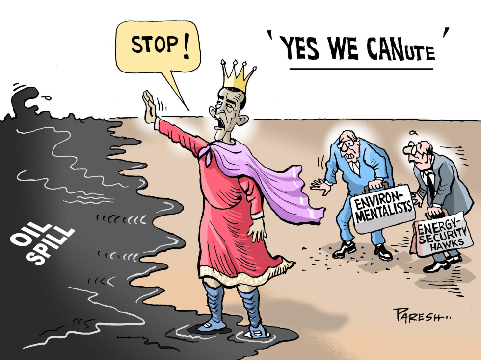 STOPPING OIL SPILL  by Paresh Nath