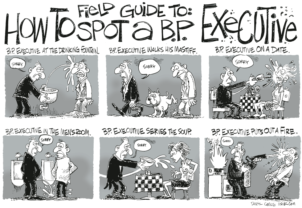 HOW TO SPOT A BP EXECUTIVE by Daryl Cagle