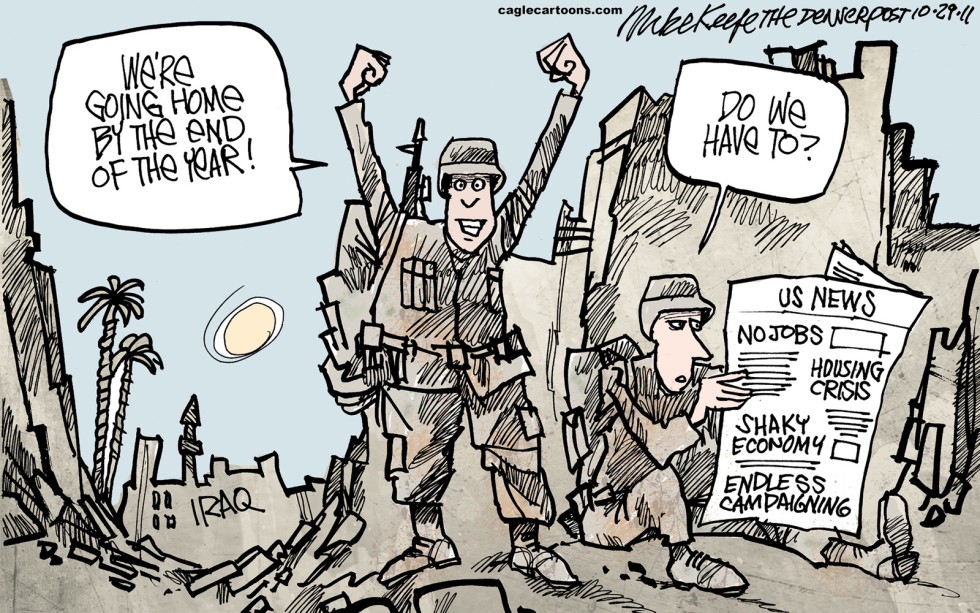  IRAQ WITHDRAWAL by Mike Keefe