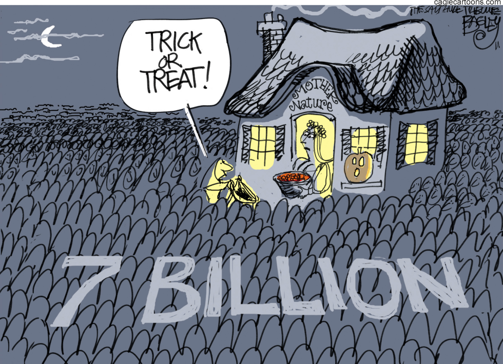  SCARY TRICK OR TREATERS by Pat Bagley