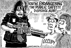 POLICE CRUSH OCCUPY PROTESTORS by Monte Wolverton