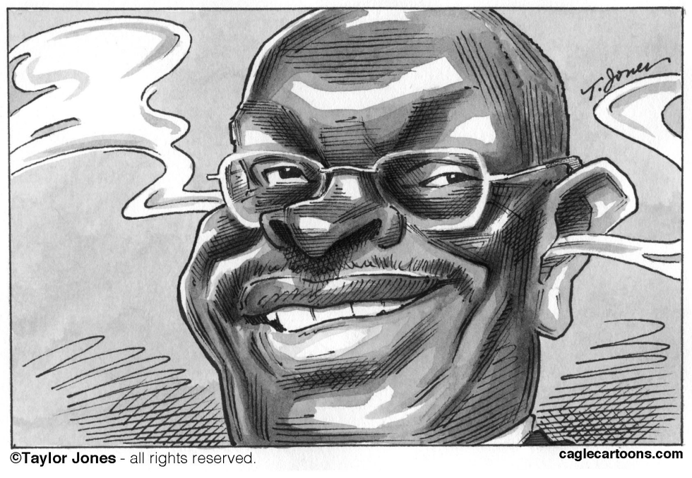 Herman Cain echa humo