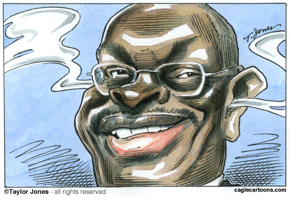 Herman Cain echa humo / COLOR