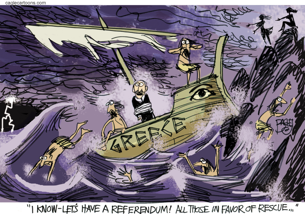  GREEK ODYSSEY IDIOCY by Pat Bagley