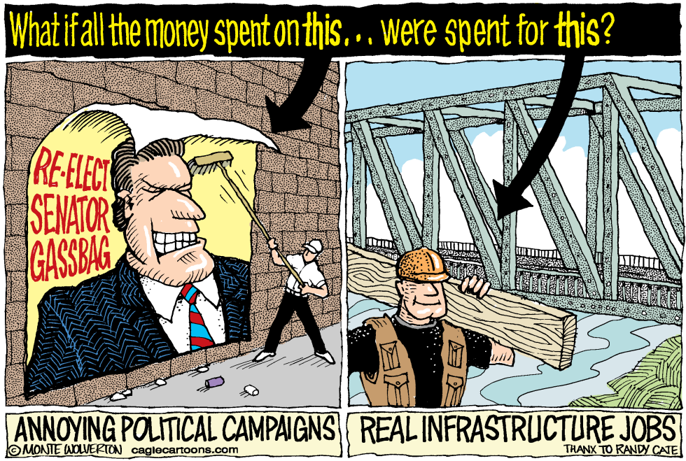 Campaign Spending vs Jobs COLOR