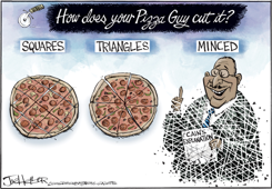 HERMAN CAINS EXPLANATION by Joe Heller