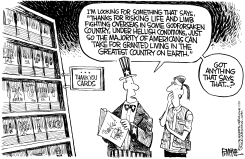 VETERANS DAY THANK YOU CARD by Rick McKee