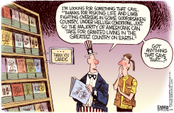 VETERANS DAY THANK YOU CARD  by Rick McKee