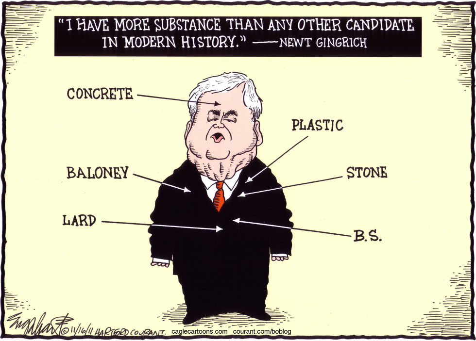  NEWT GINGRICH by Bob Englehart