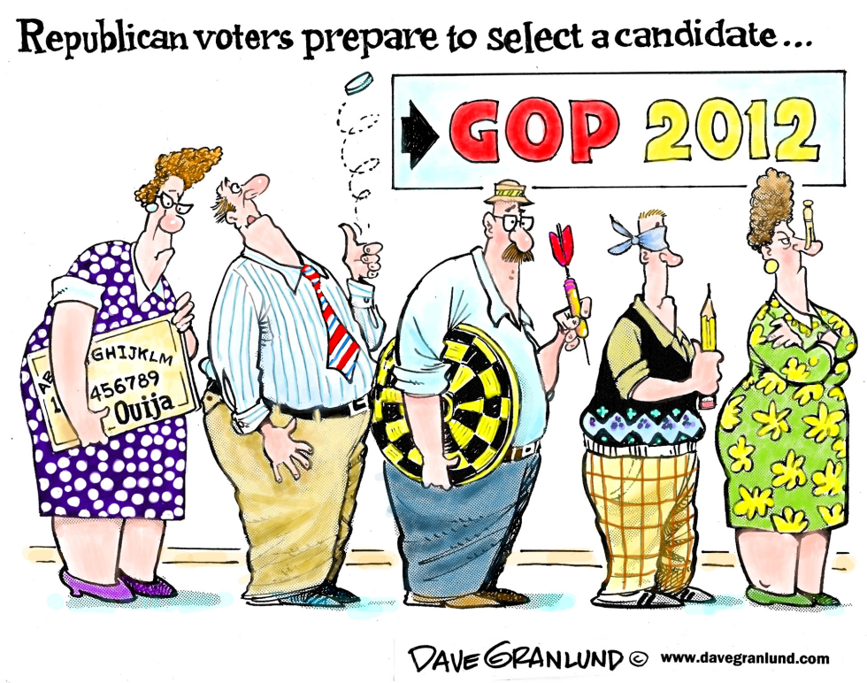  GOP VOTERS AND 2012 CHOICES by Dave Granlund