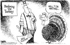 OBAMA TURKEY PARDON by Rick McKee