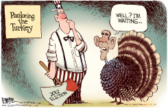 OBAMA TURKEY PARDON  by Rick McKee