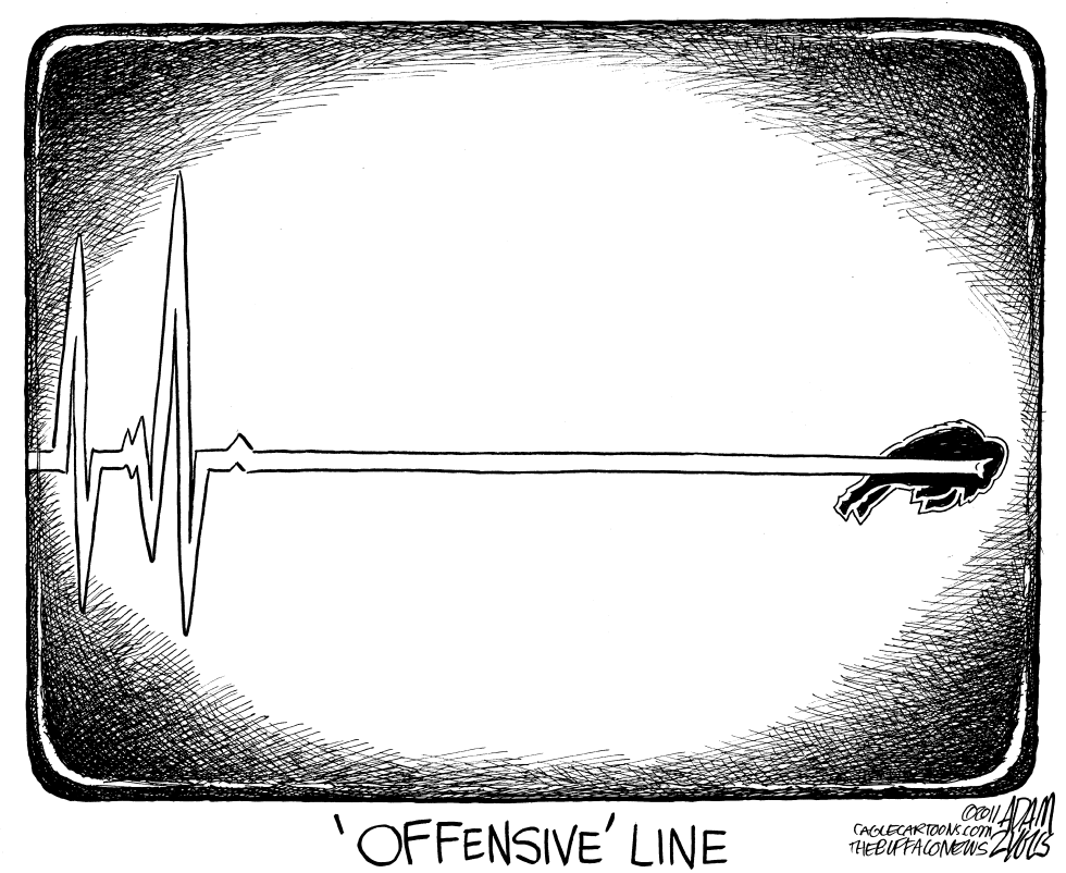  BUFFALO BILLS OFFENSIVE LINE by Adam Zyglis