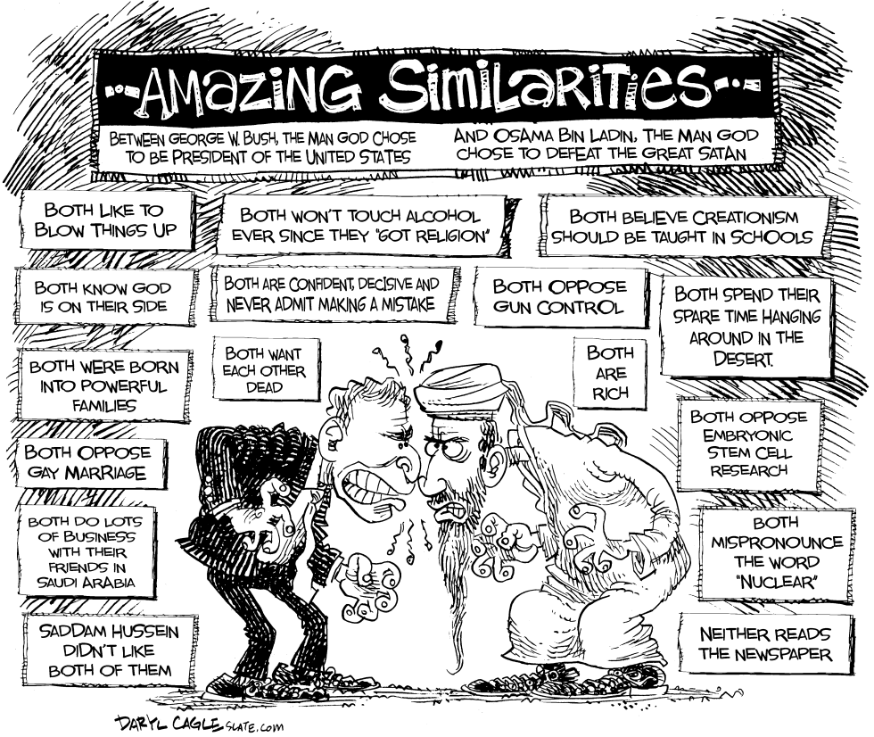  AMAZING SIMILARITIES by Daryl Cagle