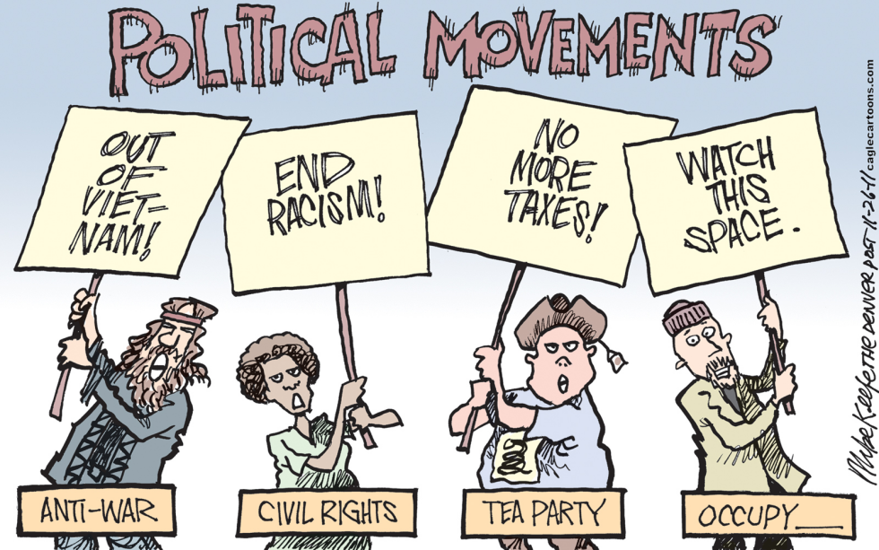  POLITICAL MOVEMENTS by Mike Keefe