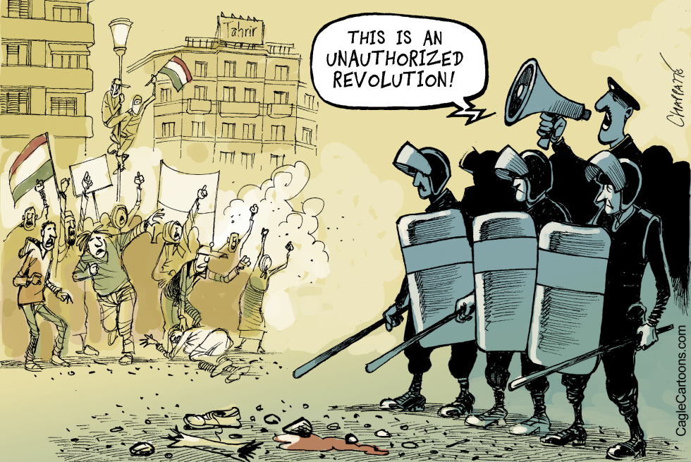  TAHRIR SQUARE IS REBELLING AGAIN by Patrick Chappatte