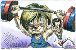 MERKEL Y SARKOZY - by Taylor Jones
