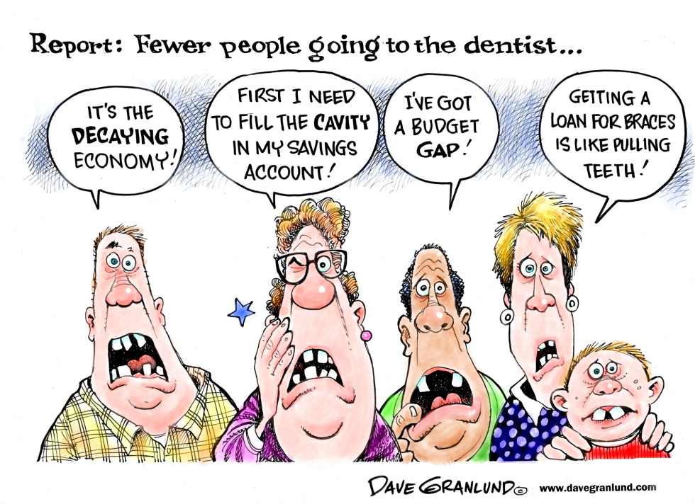  VISITS TO DENTIST LOWER by Dave Granlund